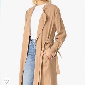 Splendid super soft summer trench coat in dark macadamia